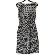 Lauren Ralph Lauren Gray Geometric Sheath Dress Size 6