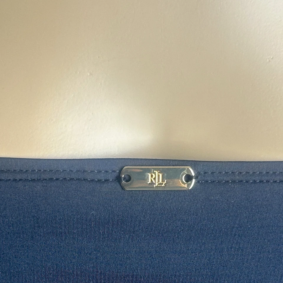 Ralph Lauren Mujeres Molde Copa Halter Bikini Sujetador Conjunto Top 14 Negro Parte Inferior Talla 12 Foto 4 de 4