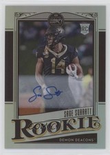 2021 Panini Legacy Rookies Premium Penmanship Silver Sage Surratt #156 Auto ls5
