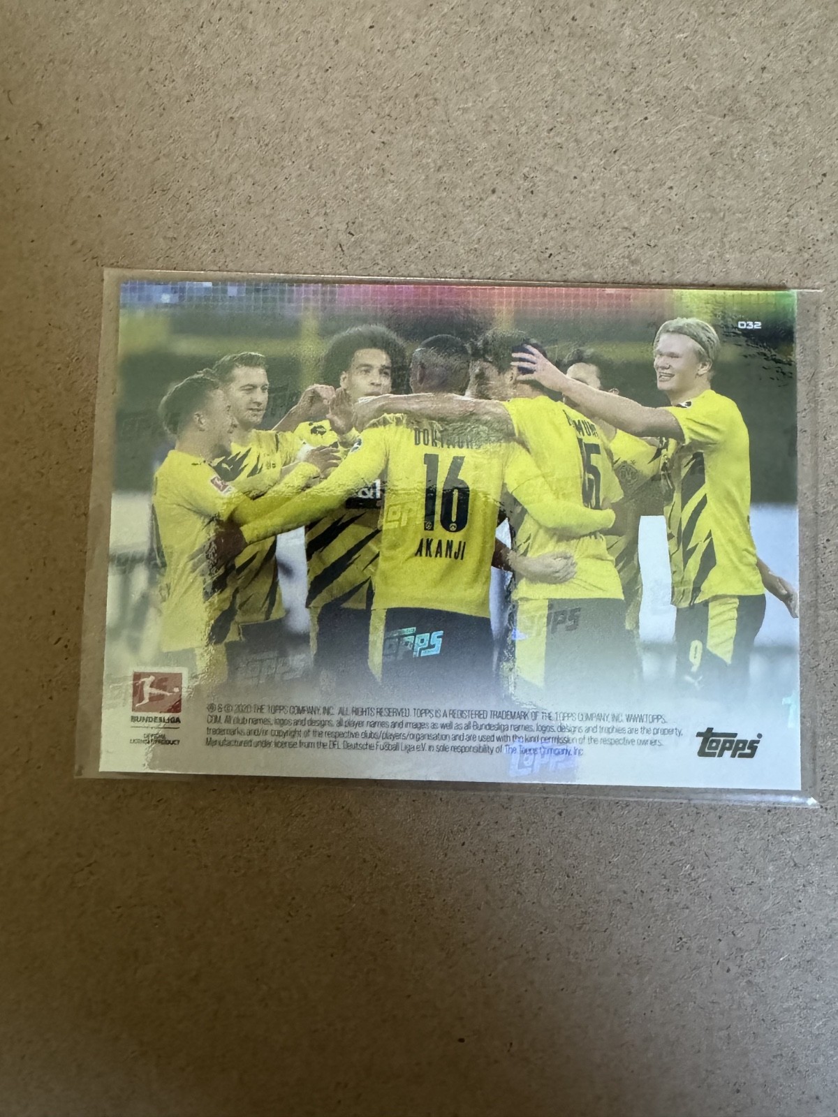 2020 Topps Now Bundesliga #32 Borussia Dortmund Erling Haaland view 2