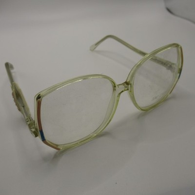 Vintage Zylco Erica Pink Blue Clear Oversized Eyeglass Frames 54-16-135 Retro