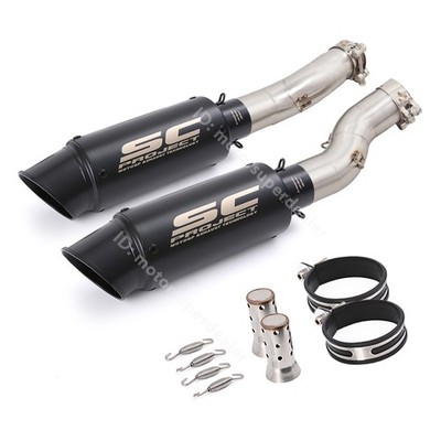 For Suzuki Hayabusa GSX1300R 2021-2025 Exhaust Link Pipe Slip on Muffler Black