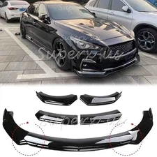 For INFINITI Q50 2014-2024 Front Bumper Lip Spoiler Lower Splitter Glossy Black