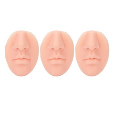 3pcs Silicone Nose Model With Mouth Soft Elastic Piercing Nose Model Skin Color