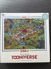 New Tooniverse Farm To Table Steve Skelton 550 Piece Puzzle Chefs Farmers Animal