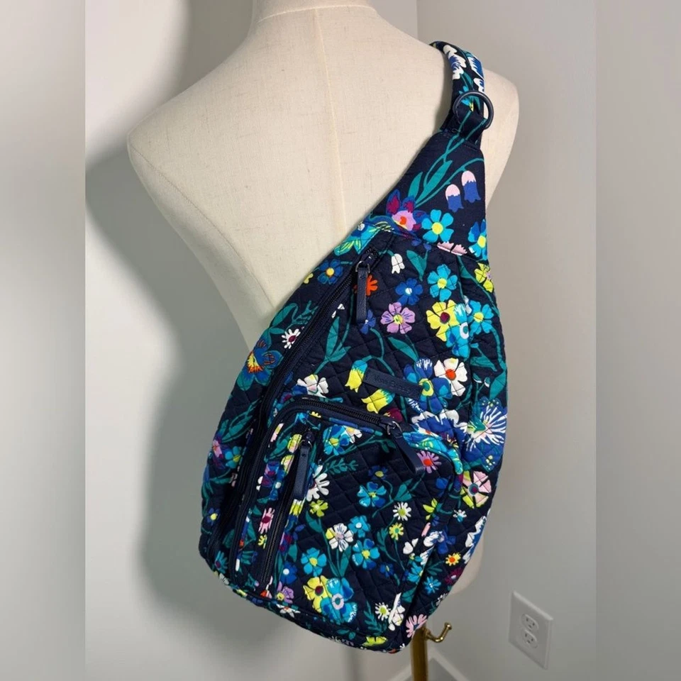 NEW! Vera Bradley Moonlight Garden Iconic Sling Bag Backpack - Image 2 of 4