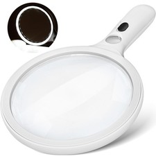 Magnifying Glass with Light Large 5" Lens, Handheld Illuminated Lighted Magni...