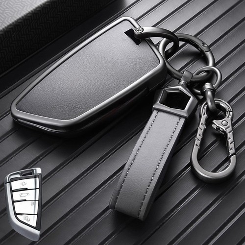 Zinc Alloy Leather Car Key Fob Case Cover For BMW 6 7 F15 X2 X3 X4 X5 X5M X6 X7 - Picture 16 of 20
