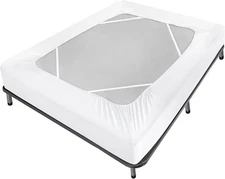 Box Spring Cover Queen Size Bed Skirt Wrap 4 Side of The Queen, White 