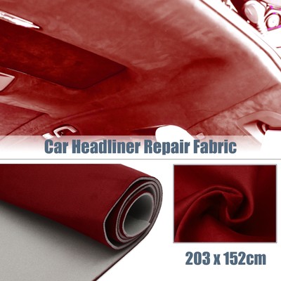 Suede Headliner Stoff 80'' Länge x 60'' Breite mit Schaumstoffrücken Rot