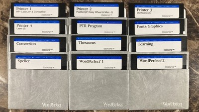 WordPerfect 1988 Vintage Software Lot 12x 5.25'' Floppy Disks Only Word Perfect
