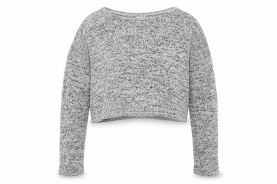 Divided by H&M Damen Pullover Pulli Gr. S UK '' Grau Rundhals Langarm