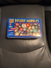 Deluxe Marbles 160 Assorted Glass Marbles Tin Pavilion 1999