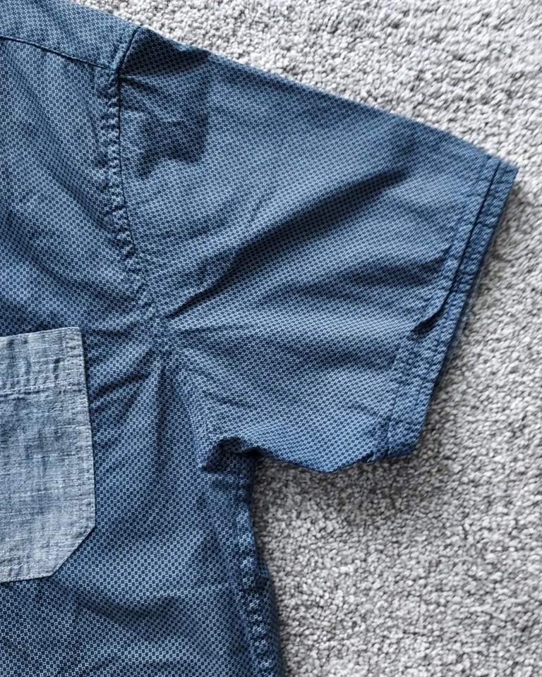 Native Code The Impeccable Fit Button Up Shirt Blue Small Check Print Mens Large - Image 3 of 4