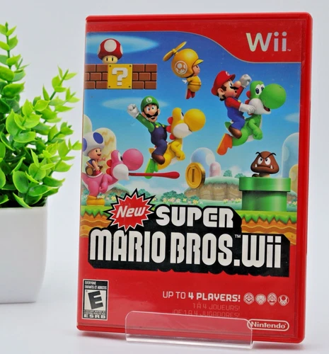 Nintendo New Super Mario Bros. Wii Multiplayer Game Manual Platformer NTSC