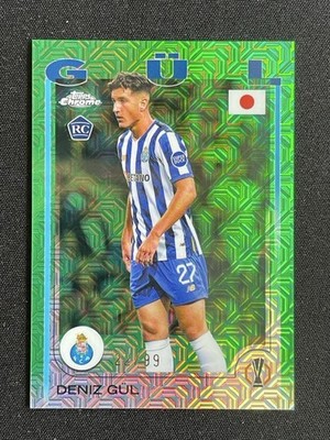 Deniz Gul 2024-25 Topps Chrome UCC Japan Edition Green Mojo RC /99 #117