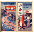 1951 ATLANTIC OIL Road Map PA Pennsylvania'Eastern US — photo 1