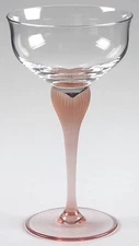 Mikasa Sea Mist Coral Frosted Stem Champagne Sherbet Glass 360104