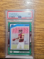2024 Panini Donruss - Rated Rookie Jayden Daniels #389 Press Proof Green (RC)