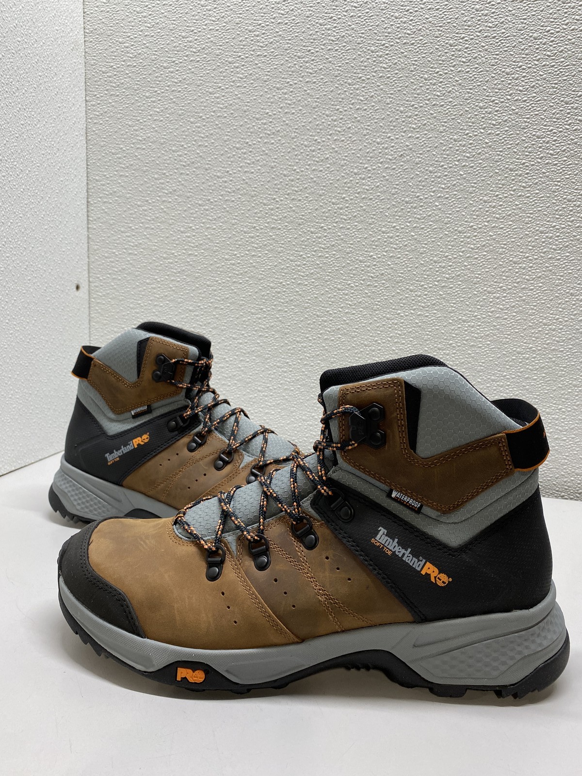 Timberland Pro Men Switchback Waterproof Soft Toe Hiking Boots Size 11.5 M Brown