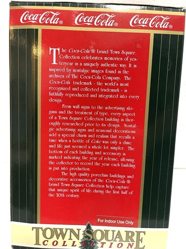 Coca Cola Collectables Christmas Village Town Square Collection Ceramic Drive In - Picture 8 of 8