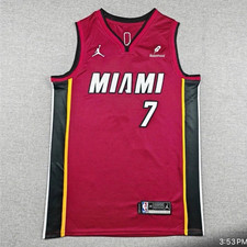 Jordan Giannis Antetokounmpo Miami Heat 7 NBA Basketball Jersey Red