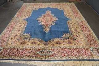 Original Handgeknüpft Perserteppich Orientteppich Wolle KIRMAN 352x275cm