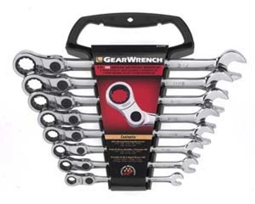 GearWrench 8pc 12Pt Indexing Combination Wrench Set Polished Chrome 85498