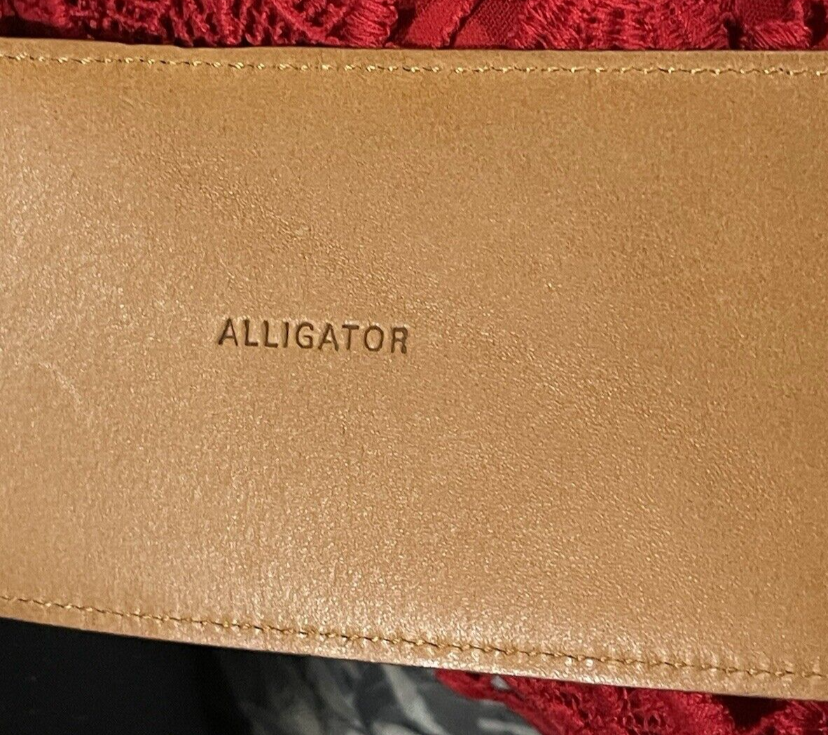 Ralph Lauren Collection Alligator Trench Buckle Honey Brown  display picture 1
