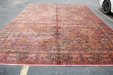 VINTAGE AUTHENTIC KARASTAN KIRMAN MULTI_COLOR PANEL PATTERN #717 RUG 11'5" x 16'