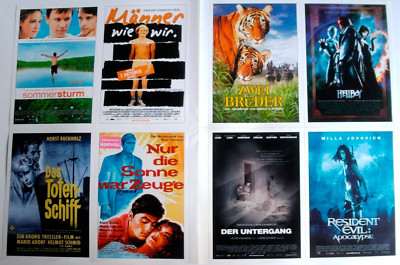 E72-3  8x Cinema Filmkarten DER UNTERGANG / RESIDENT EVIL / HELLBOY / SOMMERSTUR