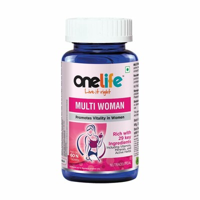 Onelife Multi Woman: Multivitamin For Woman, Rich with 29 Vitamins 60 Tablets 