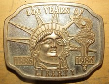 1986 Statue of Liberty Centennial Belt Buckle - 100th Anniversary