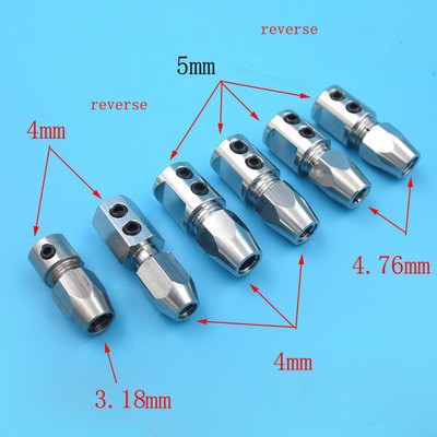 Flex Collet Coupler for 5mm Motor Shaft &4.76mm/4mm/3.18 Flex Cable Rc Boat 10pc