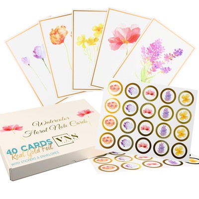VNS Creations Floral Blank Cards with Envelopes - 4x6, All Occasion, Assorted...