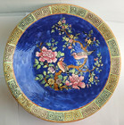 Qing Dynasty Chinese Blue Famille Rose Love Birds Porcelain 14" Charger Plate — photo 1