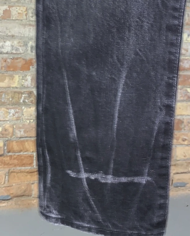 Saint Laurent Paris 2018 pantalone nero denim sfumato taglia 34 504703 YH805