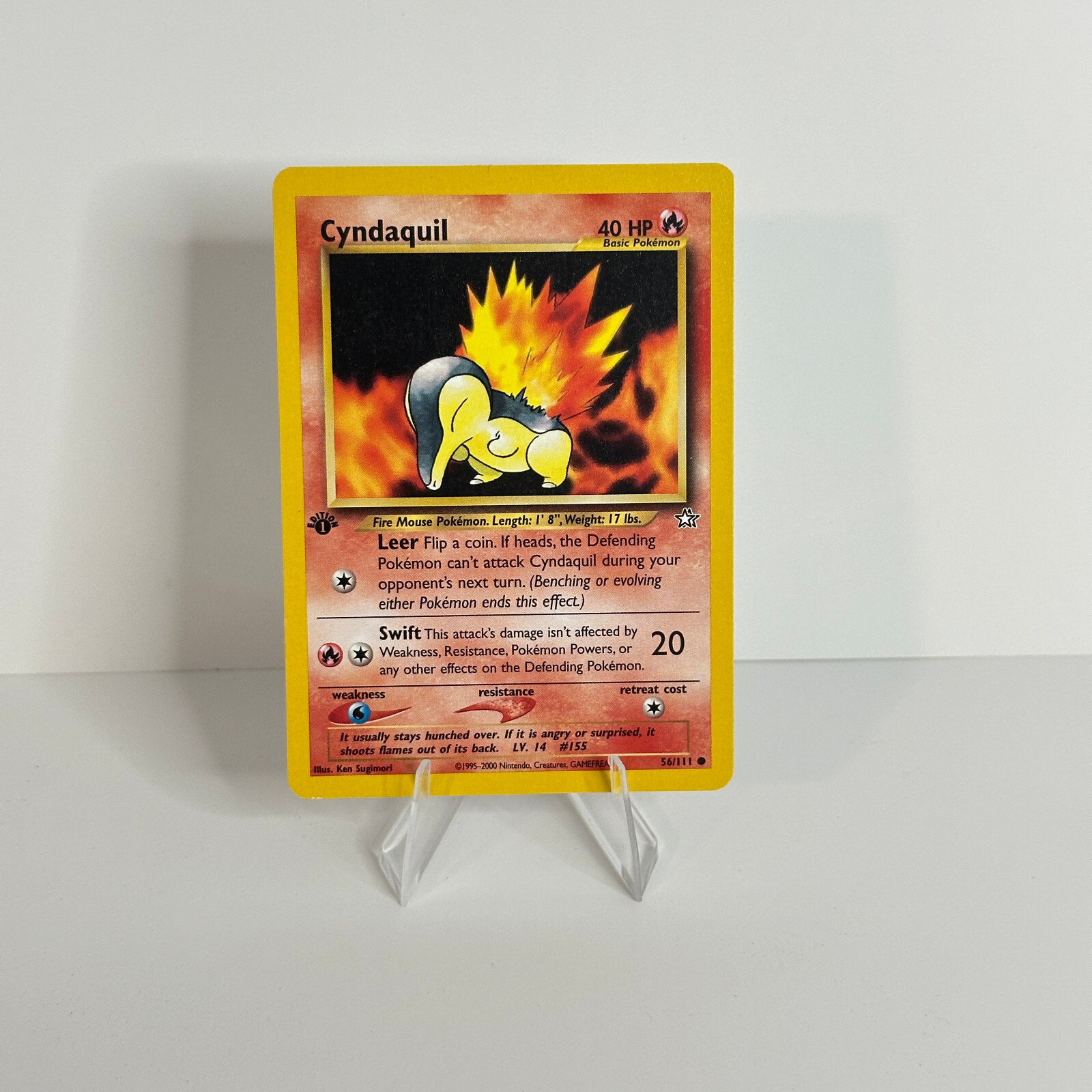 Cyndaquil 56/111 1st Edition - Neo Genesis Pokemon TCG 2000 - Near Mint