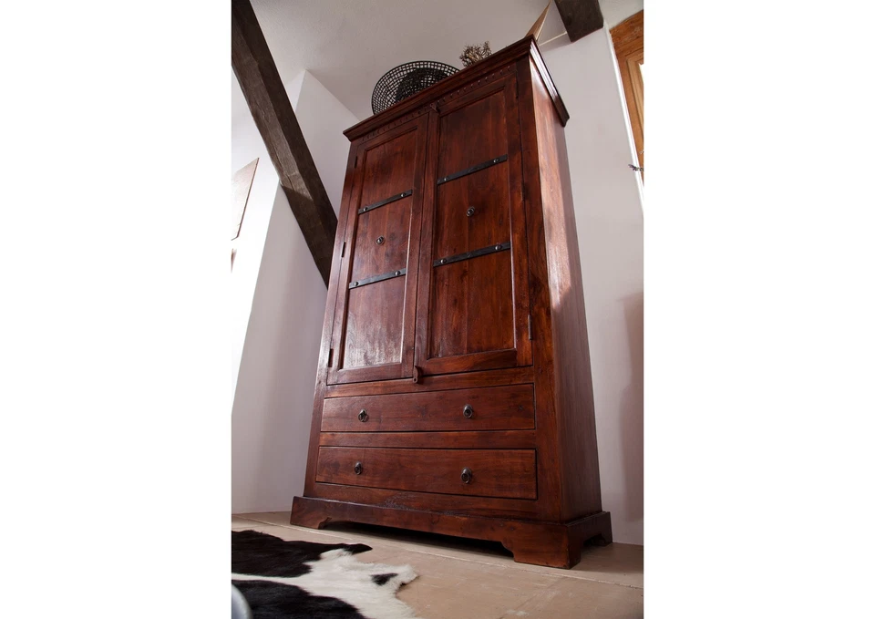 Oxford #419 Schrank Wohnzimmerschrank Holzschrank Massivholz Kolonialstil Akazie - Bild 2 von 4