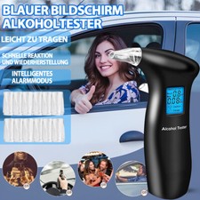 Alkoholtester Testsieger Polizeigenau Promille-Test Atem-Messgerät 20Mundstücke