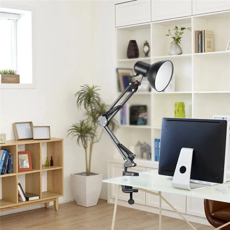 Lamp Desk Architect Arm Swing Adjustable Light Table Clamp Black Metal USA Plug - Image 4 of 4