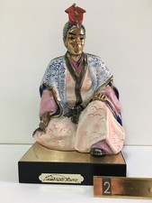 Statua porcellana Edoardo Tasca "Samurai vestito rosa H.21 