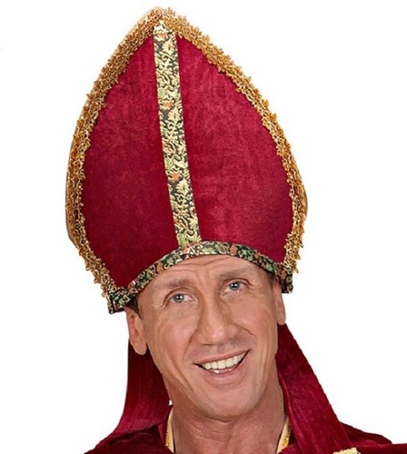 Mitre Hat Cappello Mitra Rosso Vescovo Widmann Art.00078 One Size | eBay
