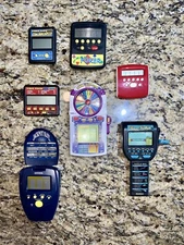 Vintage Lot 6 Electronic Hand Held Games Poker Blackjack Battleship Radica