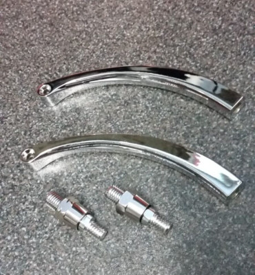 NEU CHROM MASSGEFERTIGTE SPIEGELARME 5'' MIT ADAPTERN