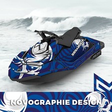 Seadoo Trixx Spark Bombardier 2up + 3up Jet Ski Graphic Decal Vinyl ZIGZAG SKULL