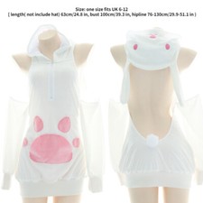Abito Notturno Fluffy Per Donna Senza Schienale Sexy Cosplay Giapponese Dolce