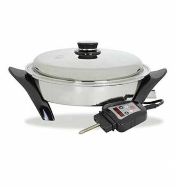 Saladmaster 12" Electric Oil Core Skillet w/ cover 304/316Ti for sale online eBay