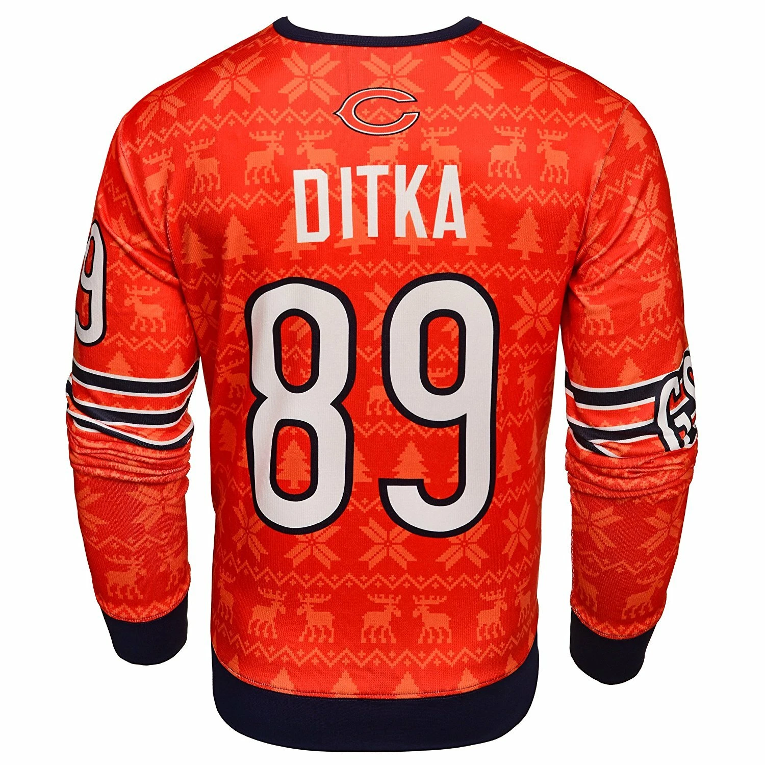 football Men's Chicago Mike Ditka #89 Retired Player Ugly Sweater, Gift For Fan, Christmas Gift