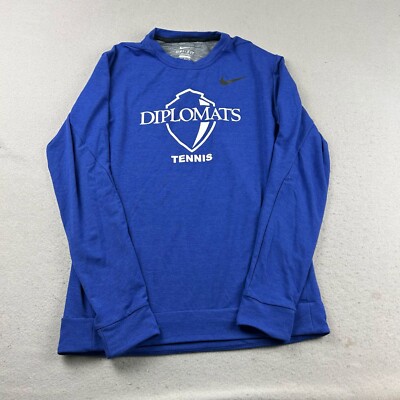 Nike Franklin Marshall College Diplomats Sweatshirt Mens Large Blue Tennis NCAA